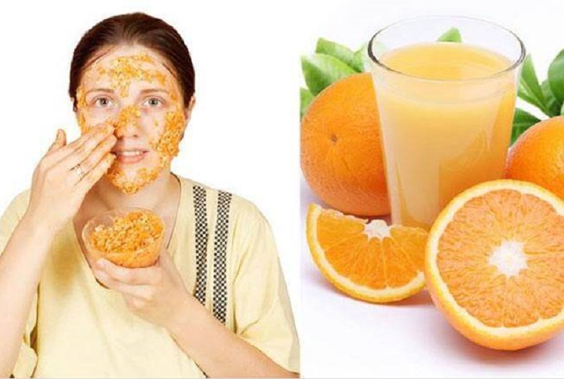 Orange peel and juice for pimple treatment