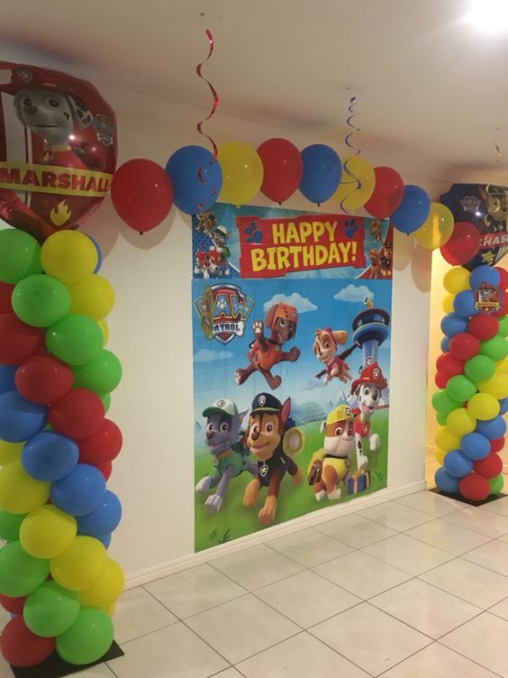 Balloons and images Paw Patrol