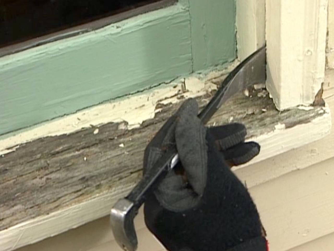 how to replace rotted wood around window