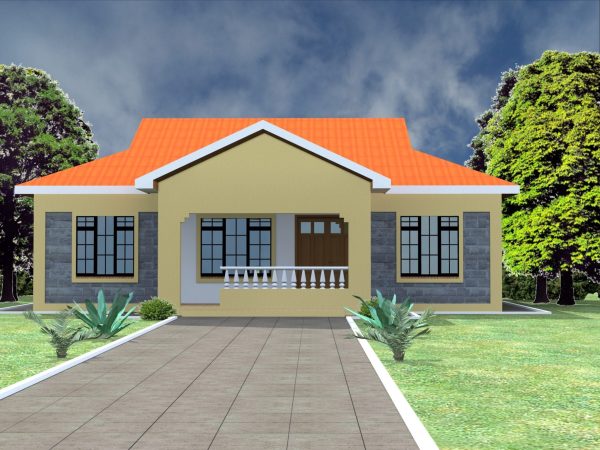 The low budget modern 3 bedroom house design