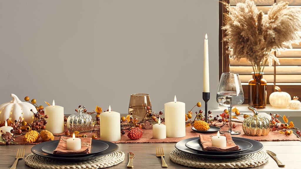 Create a Warm With These Thanksgiving Taper Candles