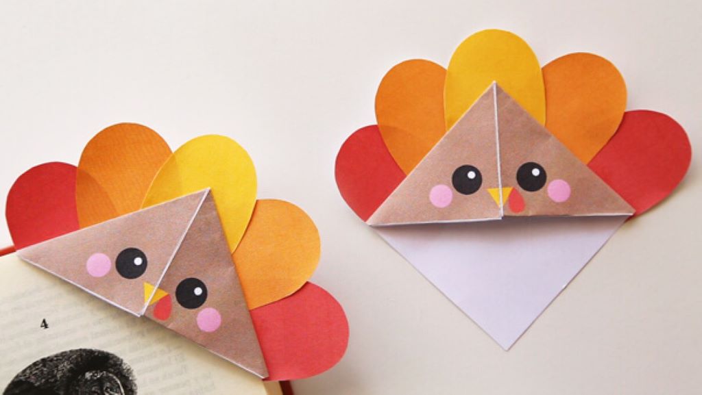 Kid DIY: Felt Turkey Bookmarks