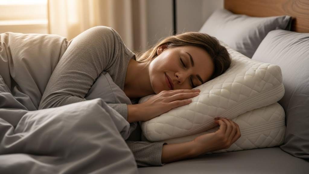 shredded memory foam and gel fill inside top-rated 2025 pain relief pillow