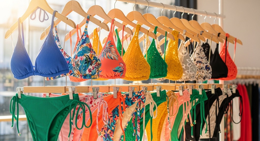 women choosing flattering bikini sets based on body shape guide