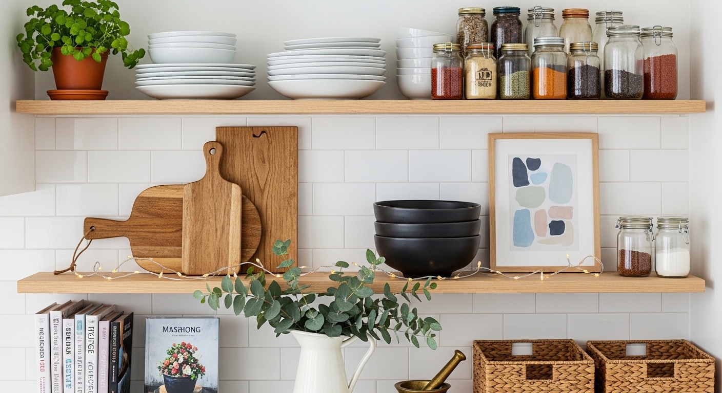 How often should open shelves be restyled