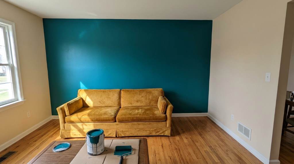 Residential exterior with landscaping complementing fresh paint